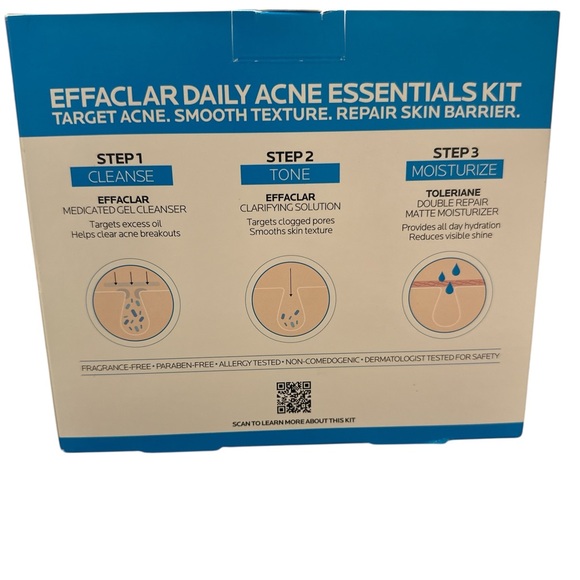 La Roche-Posay Effaclar Acne Essentials Kit - White and Blue - Picture 2 of 2
